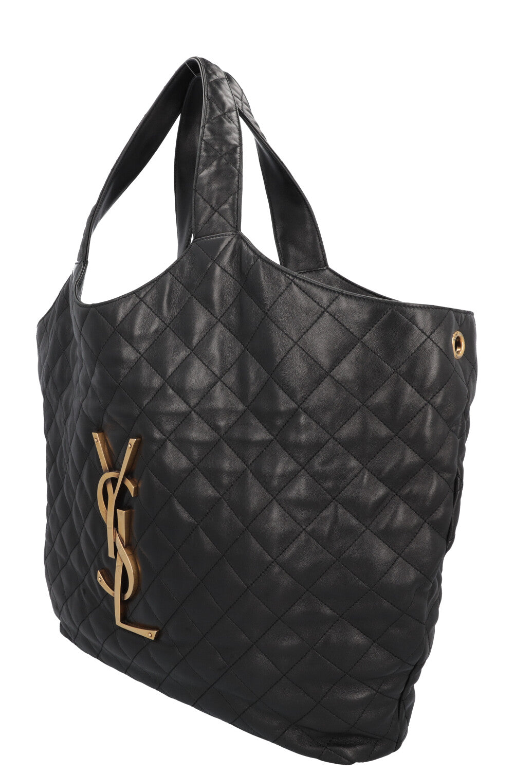 SAINT LAURENT Icare Maxi Quilted Tote Bag Black