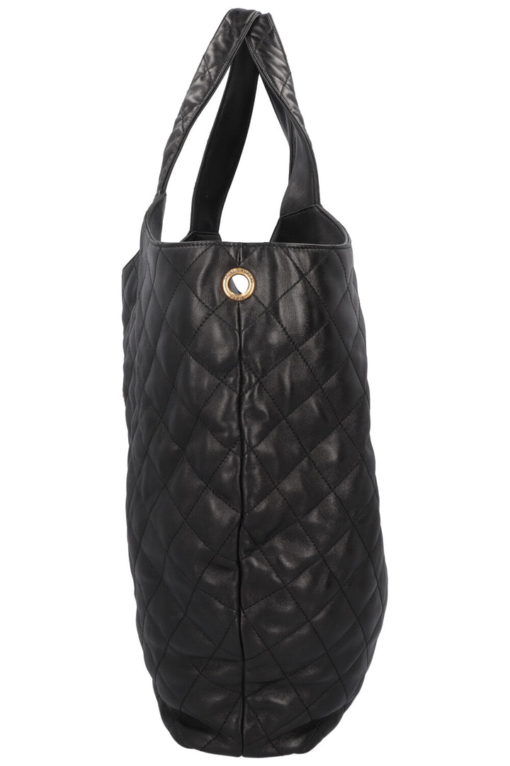 SAINT LAURENT Icare Maxi Quilted Tote Bag Black