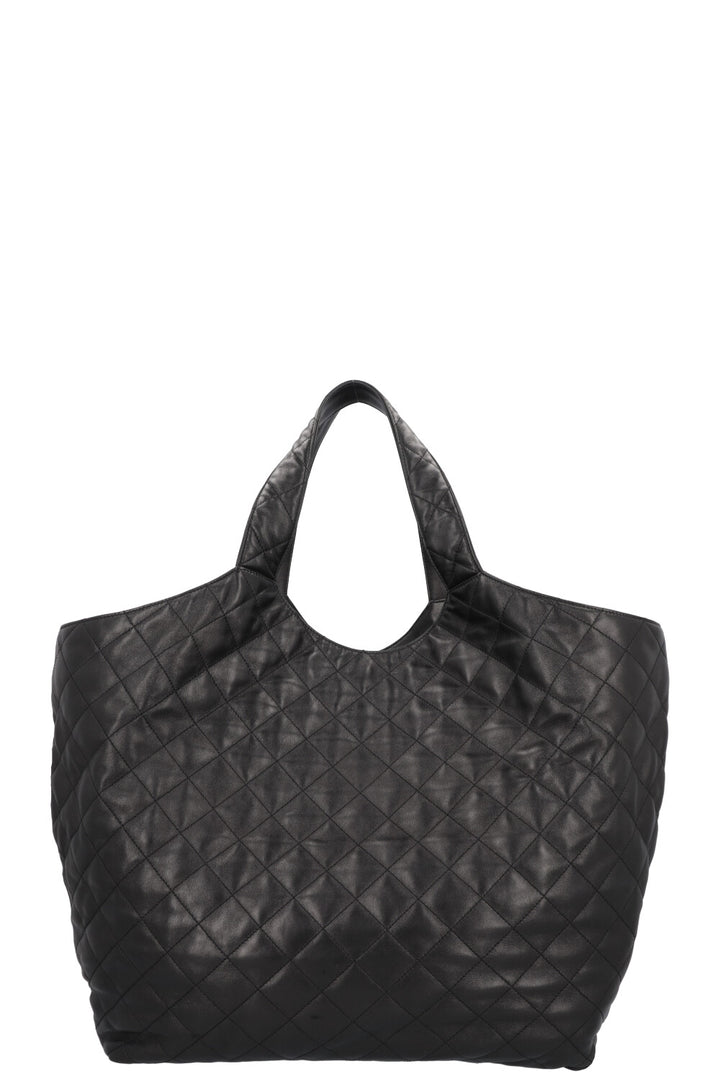 SAINT LAURENT Icare Maxi Quilted Tote Bag Black