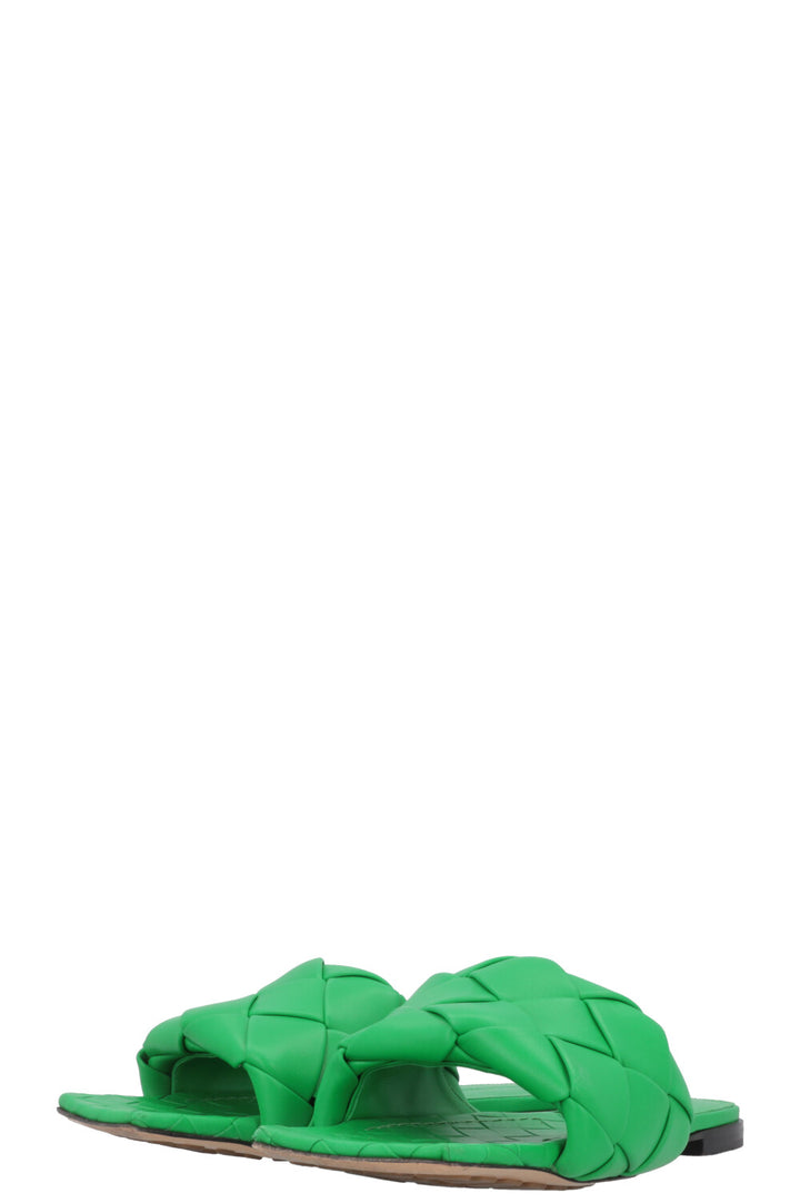 BOTTEGA VENETA Lido Flats Leather Parakeet