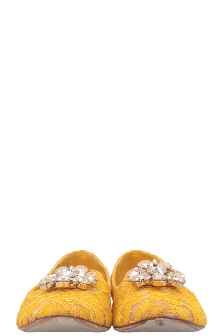 DOLCE&GABBANA Bellucci Flats Lace Yellow
