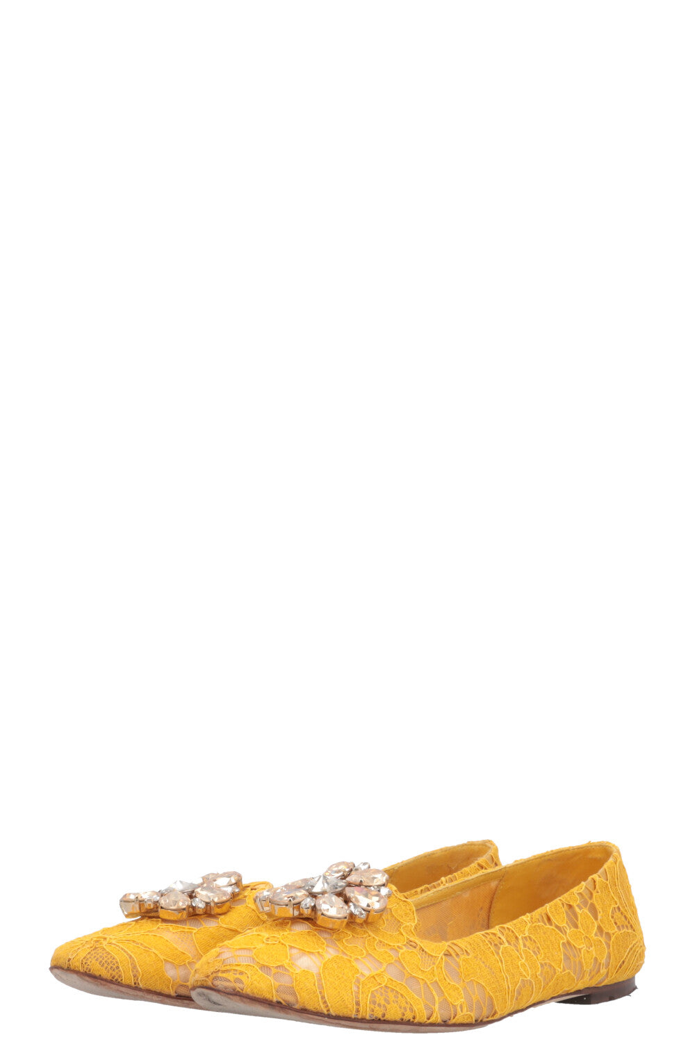 DOLCE&GABBANA Bellucci Flats Lace Yellow