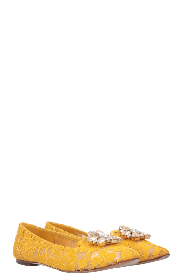 DOLCE&GABBANA Bellucci Flats Lace Yellow