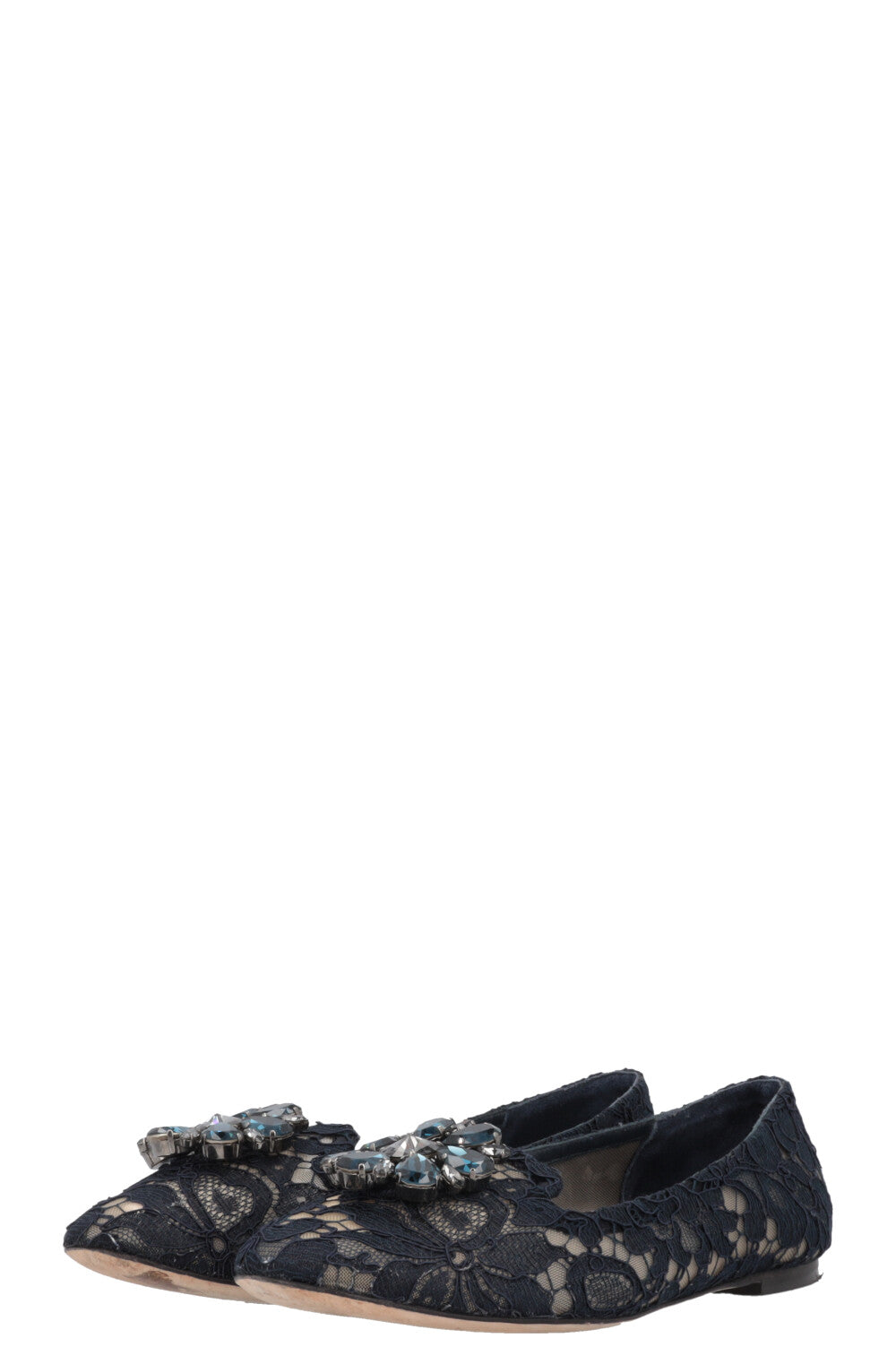 DOLCE&GABBANA Bellucci Flats Lace Navy