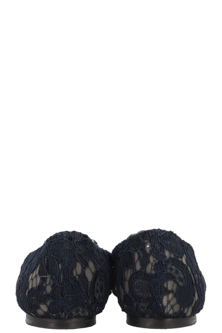 DOLCE&GABBANA Bellucci Flats Lace Navy