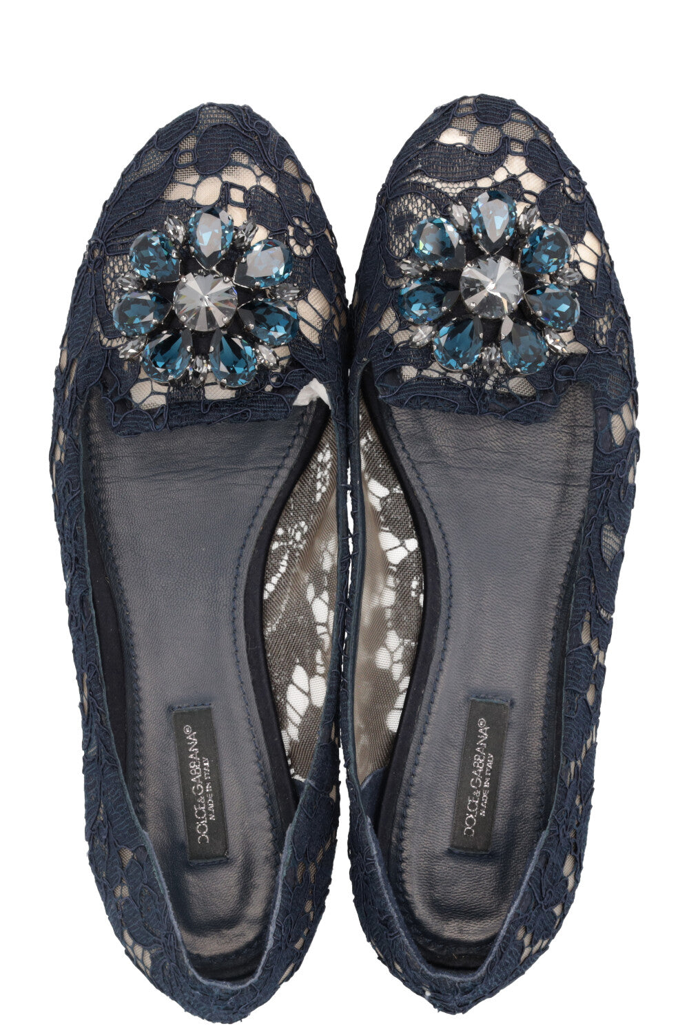 DOLCE&GABBANA Bellucci Flats Lace Navy