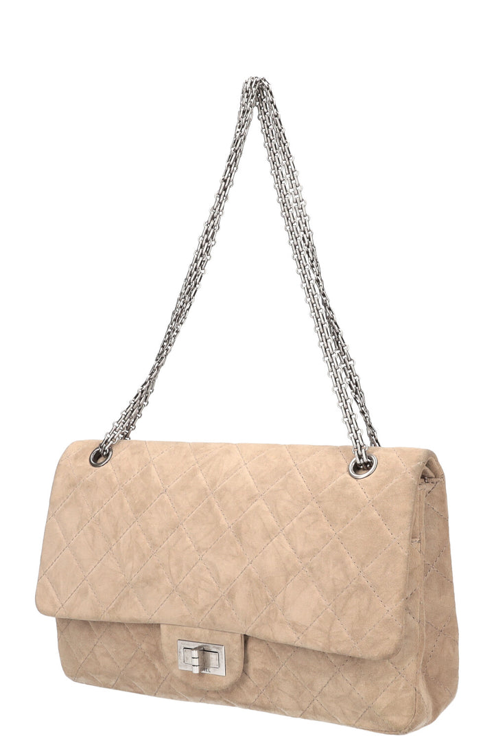 CHANEL 2.55 Reissue Beige Suede