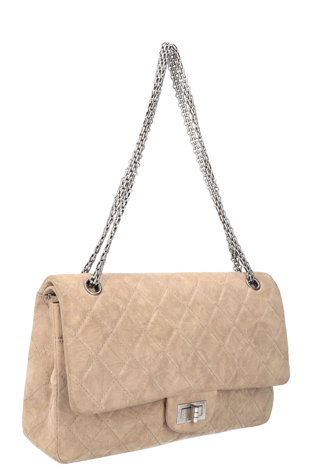 CHANEL 2.55 Reissue Beige Suede