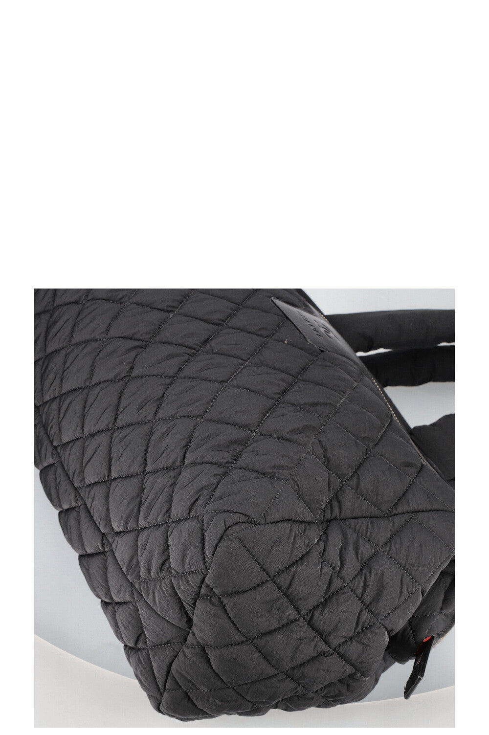 CHANEL Coco Cocoon Bowling Bag Quilted Nylon Black