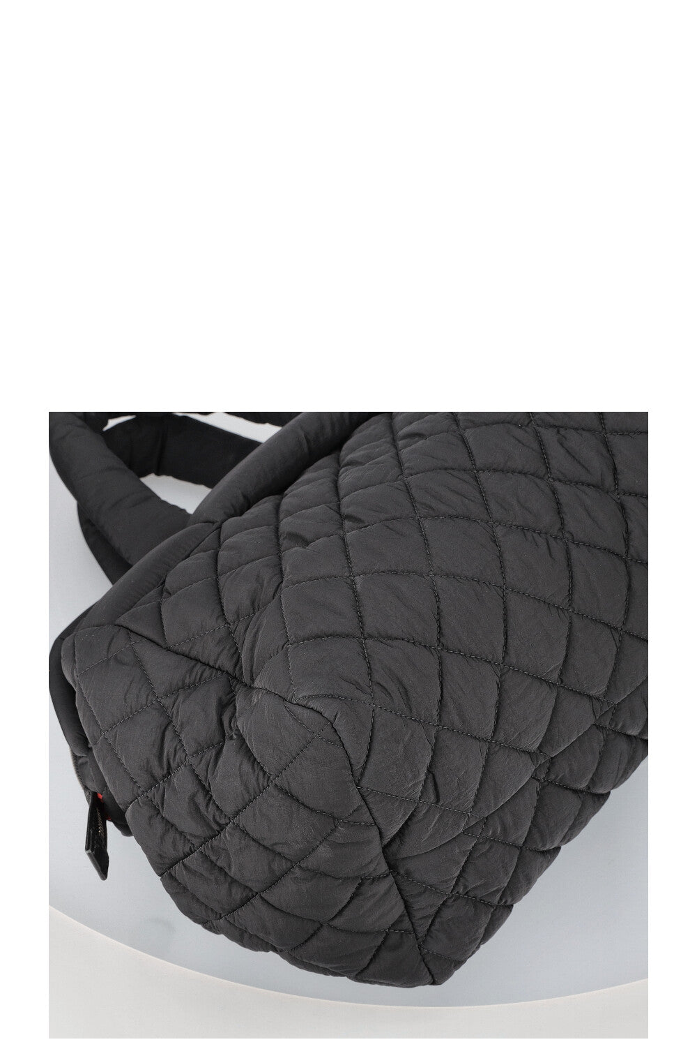 CHANEL Coco Cocoon Bowling Bag Quilted Nylon Black