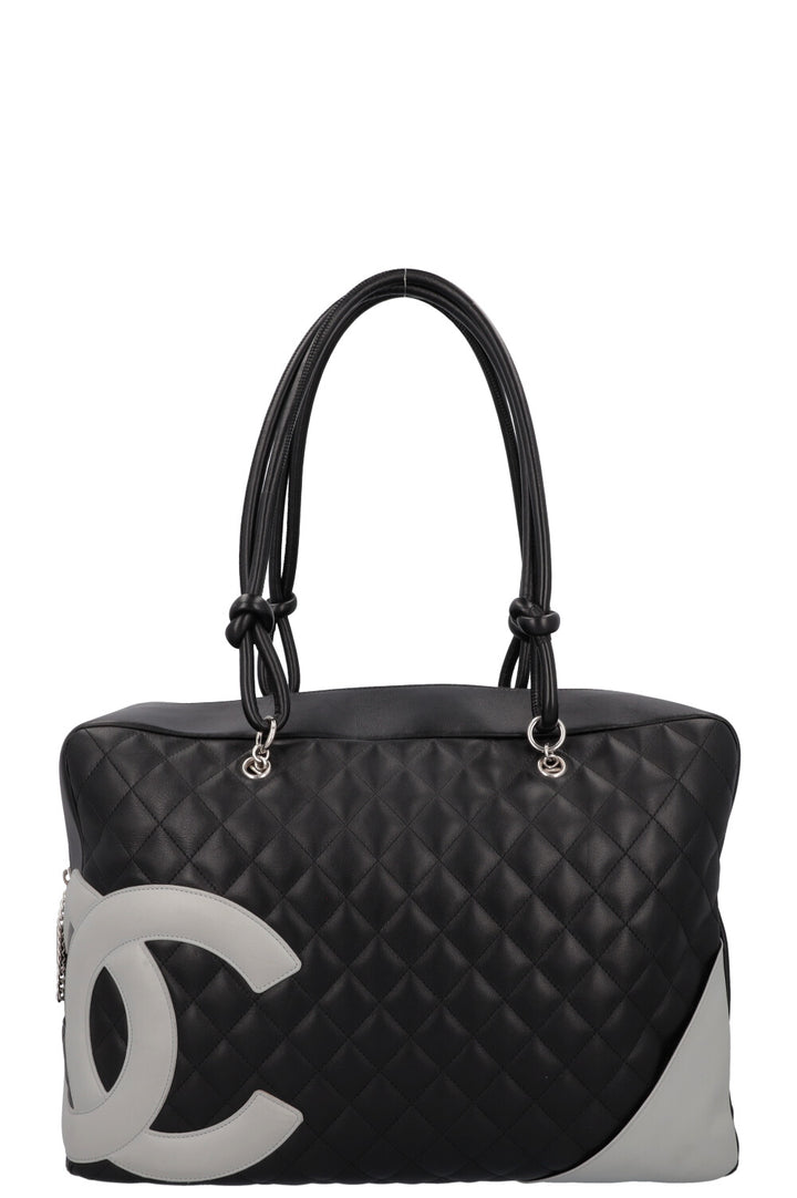 CHANEL 2005 Cambon Bag Black Grey
