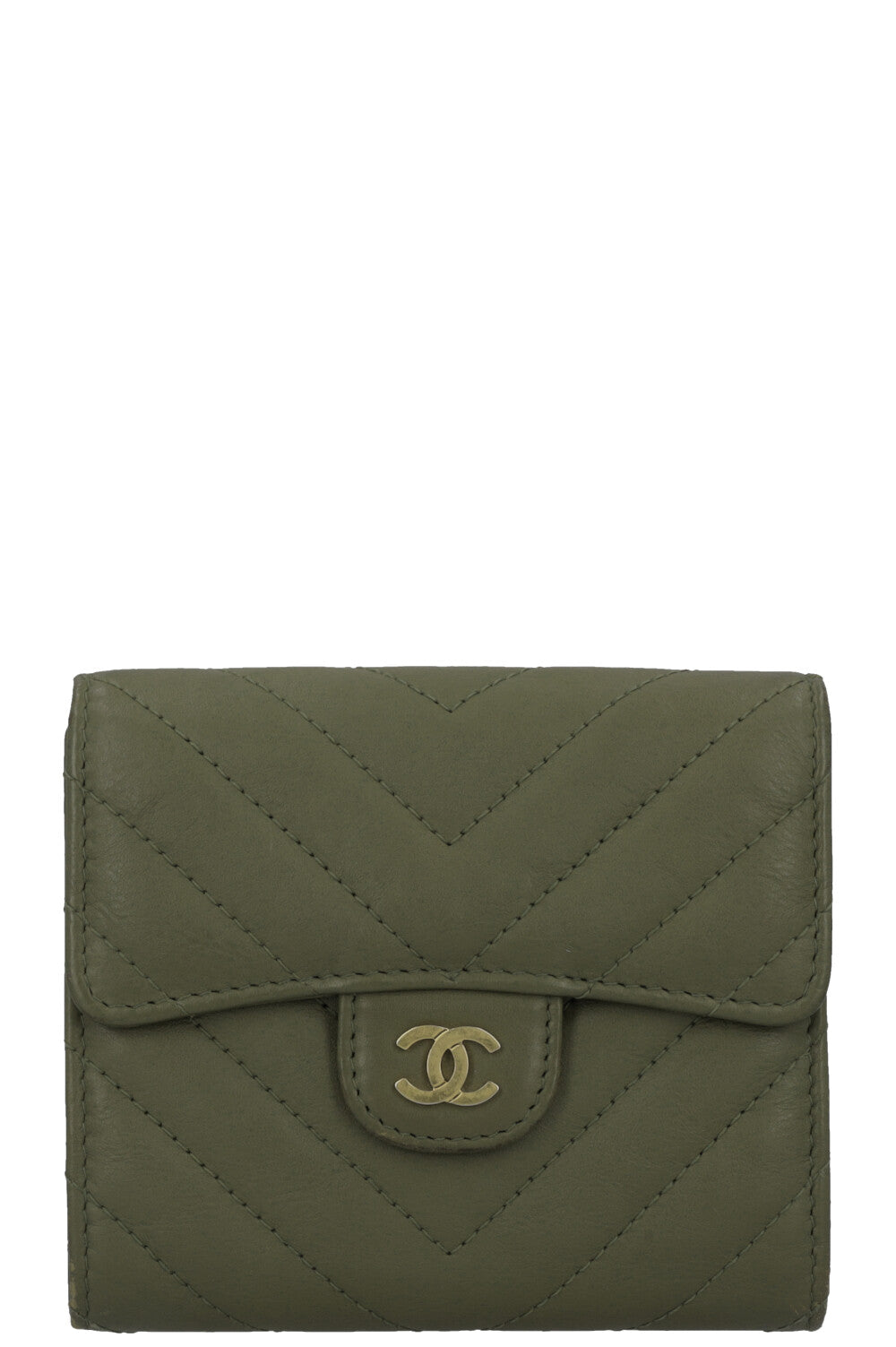 CHANEL Classic Flap Small Wallet Olive
