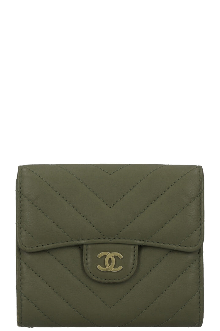 CHANEL Classic Flap Small Wallet Olive
