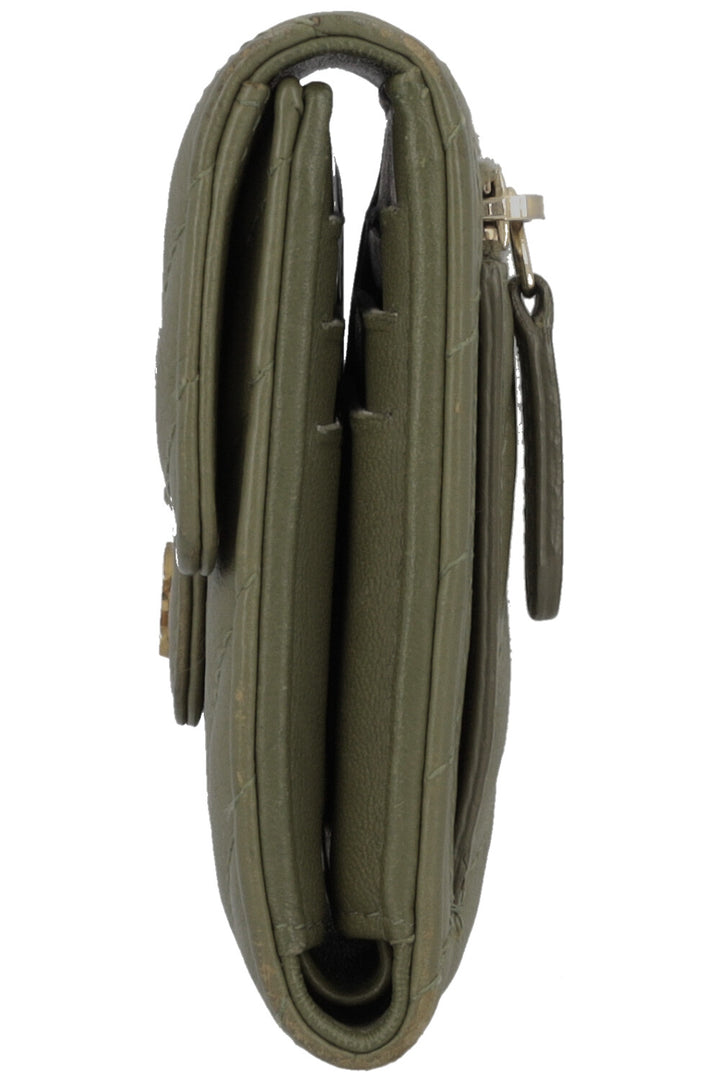 CHANEL Classic Flap Small Wallet Olive