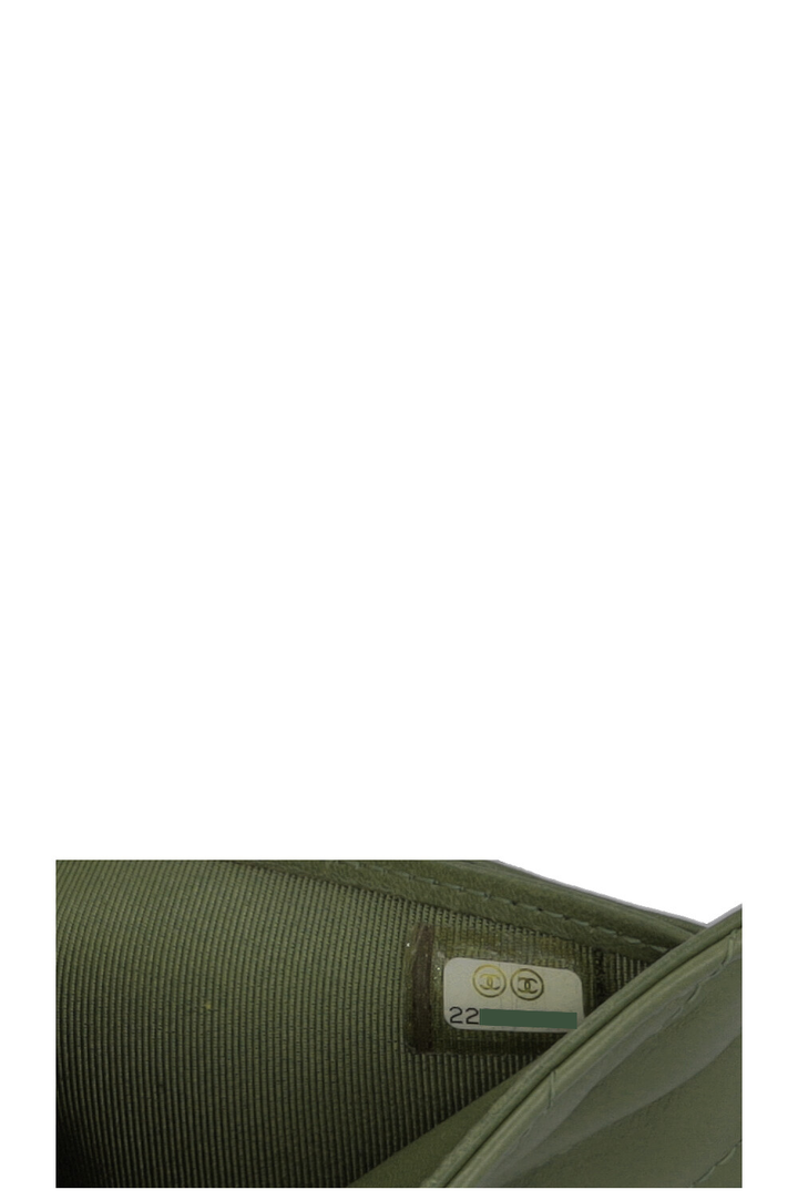 CHANEL Classic Flap Small Wallet Olive
