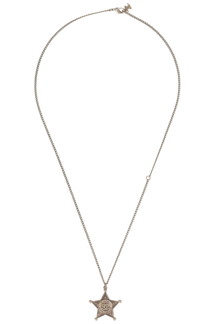 CHANEL 2014 Paris Dallas Star Necklace Champagne