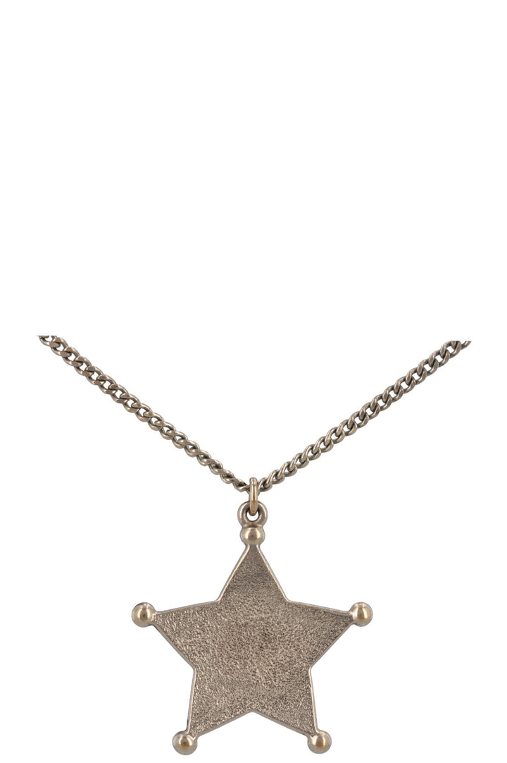 CHANEL 2014 Paris Dallas Star Necklace Champagne