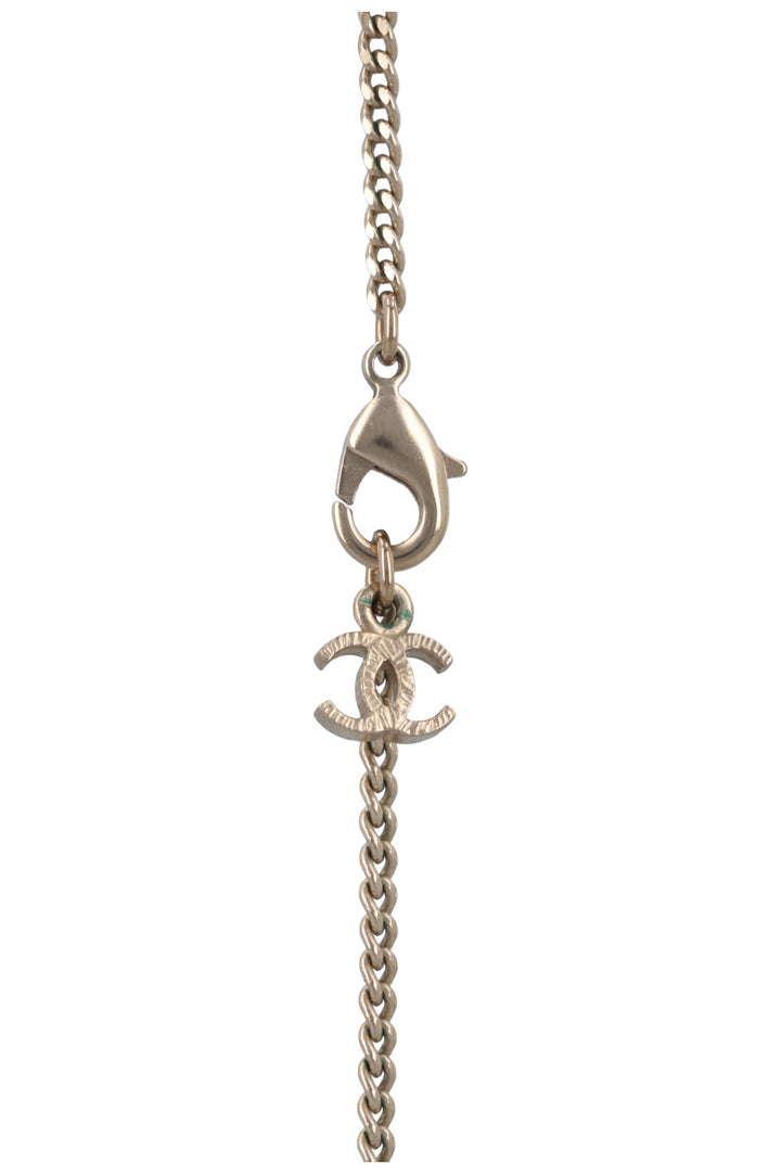 CHANEL 2014 Paris Dallas Star Necklace Champagne