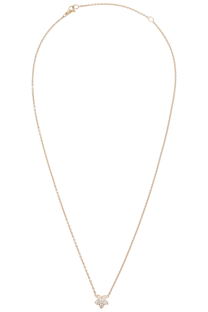 PÉCLARD Flower Necklace 18k Yellow Gold Diamonds