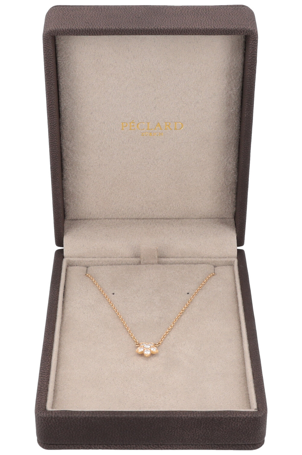 PÉCLARD Flower Necklace 18k Yellow Gold Diamonds