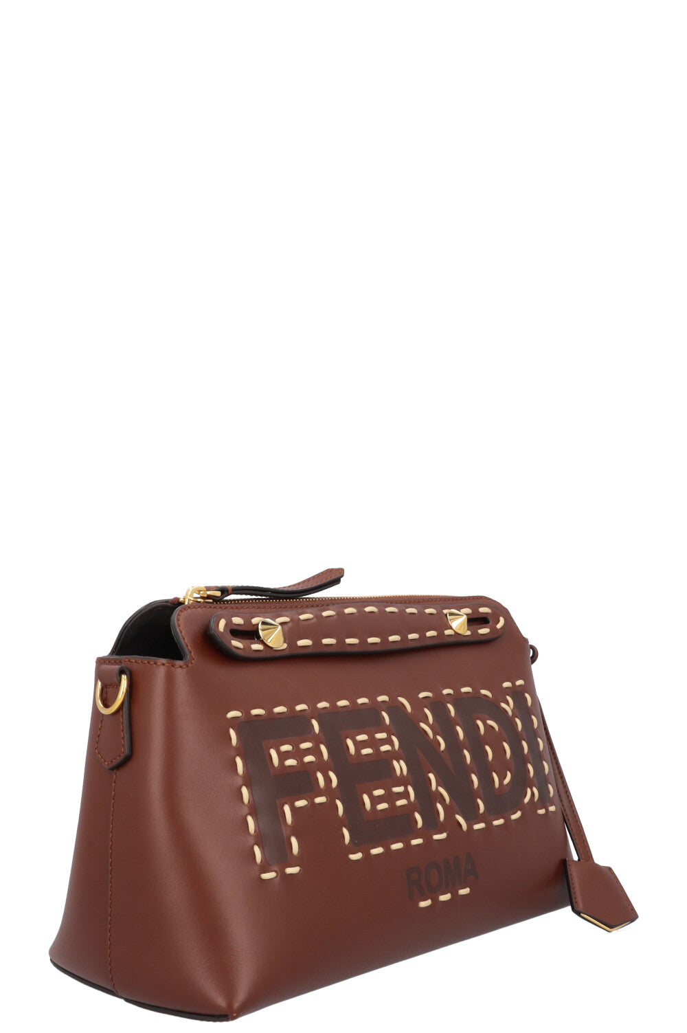 FENDI By The Way Medium Logo Stitching Crossbody Bag Brown – REAWAKE