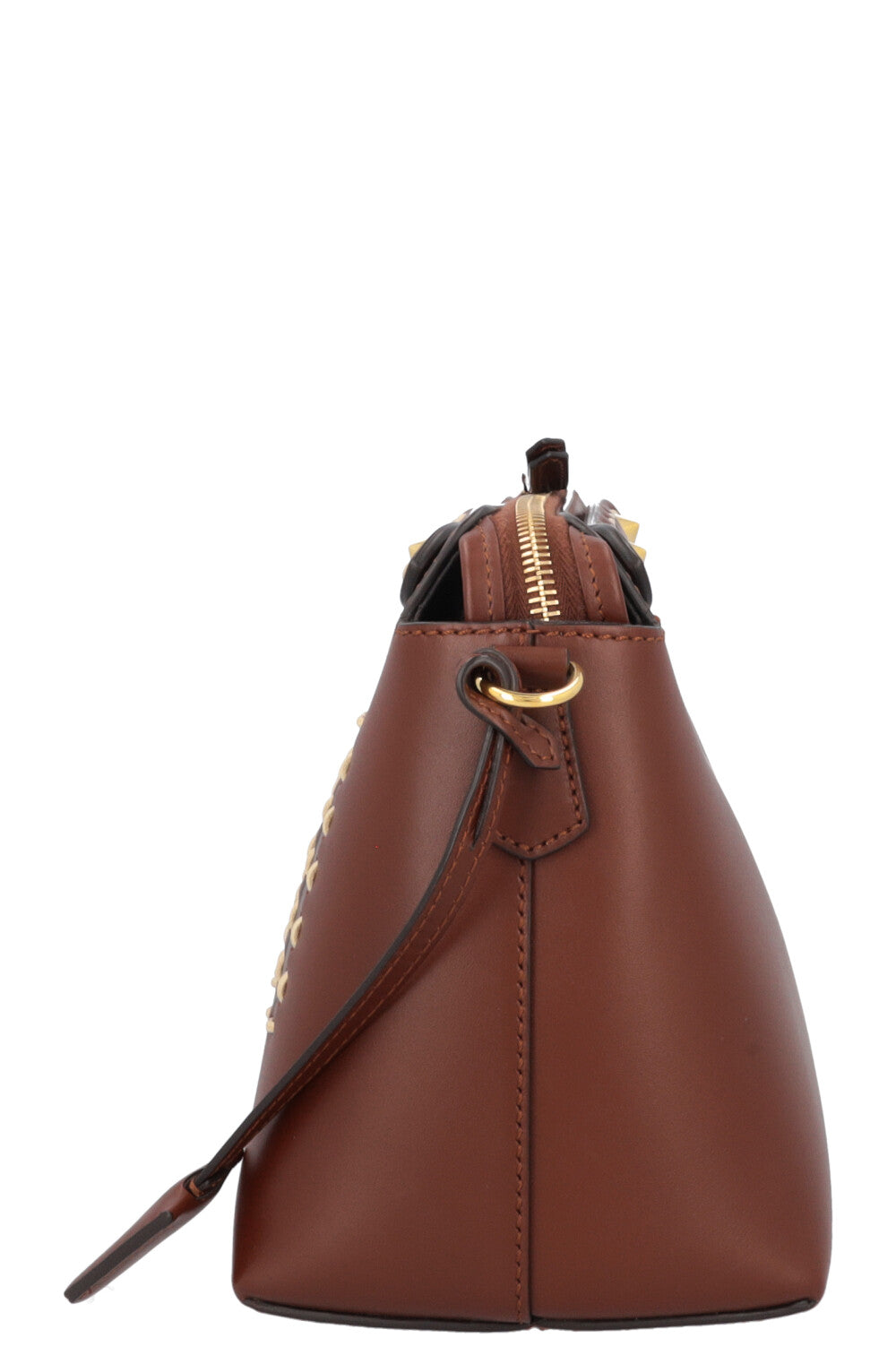 FENDI By The Way Medium Logo Stitching Crossbody Bag Brown REAWAKE