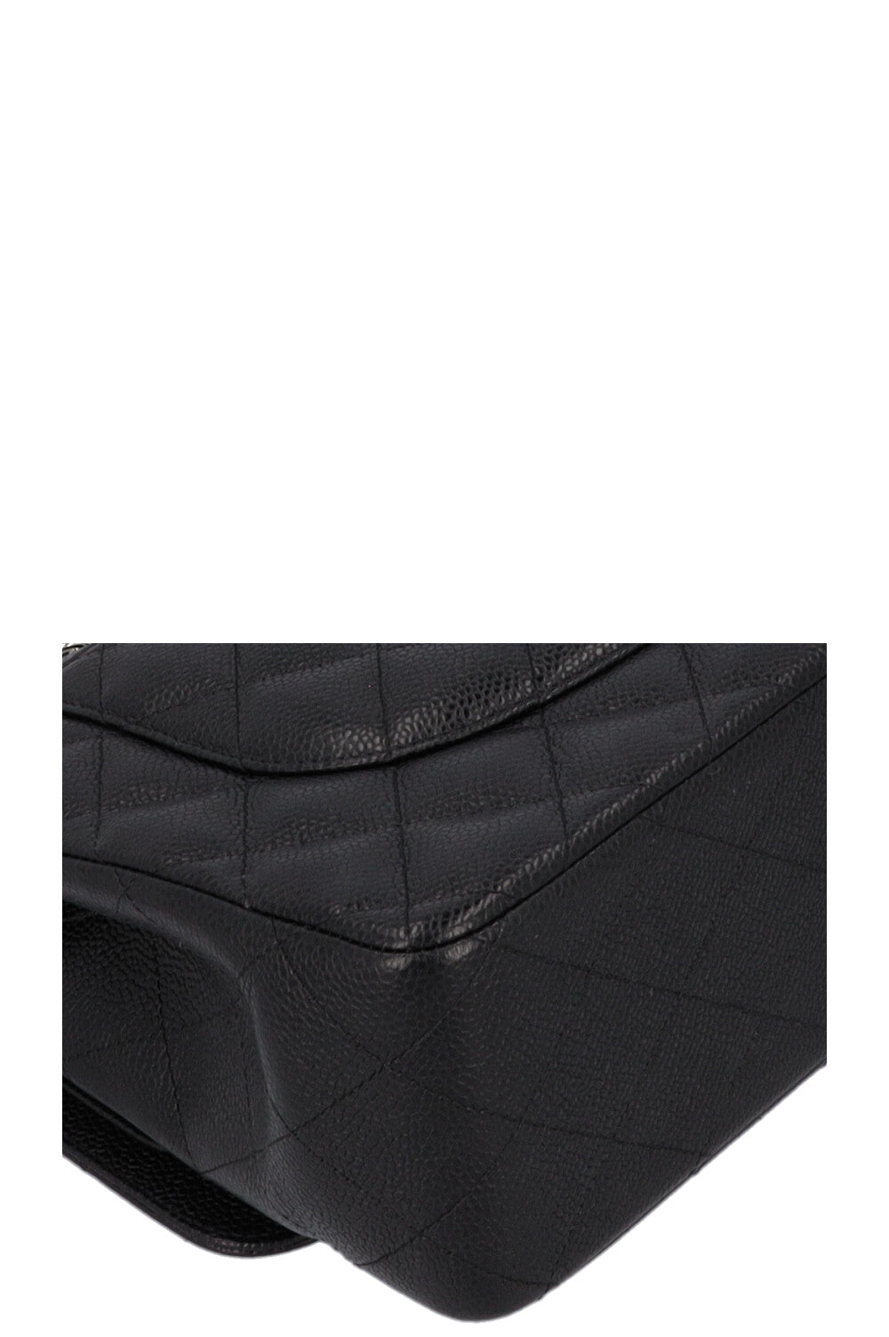 CHANEL Large Classic Double Flap Caviar Black