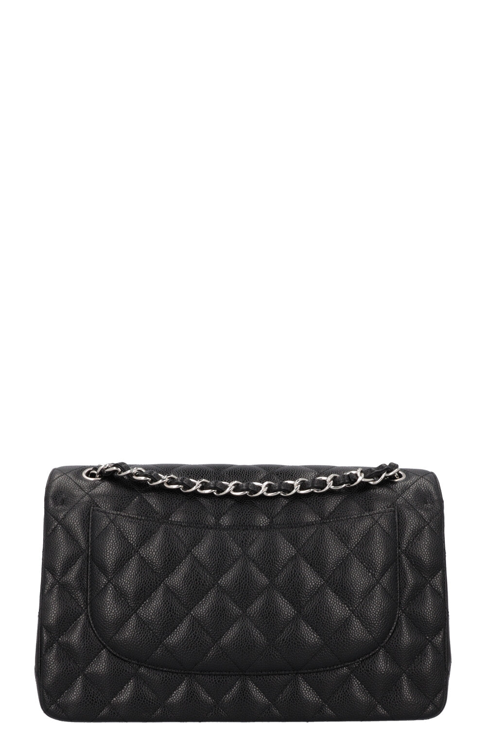 CHANEL Large Classic Double Flap Caviar Black