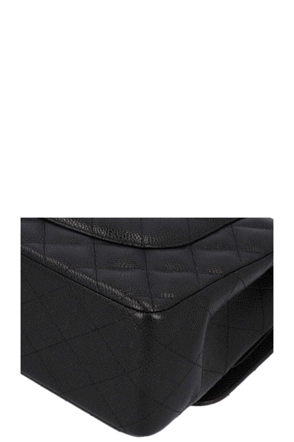 CHANEL Large Classic Double Flap Caviar Black