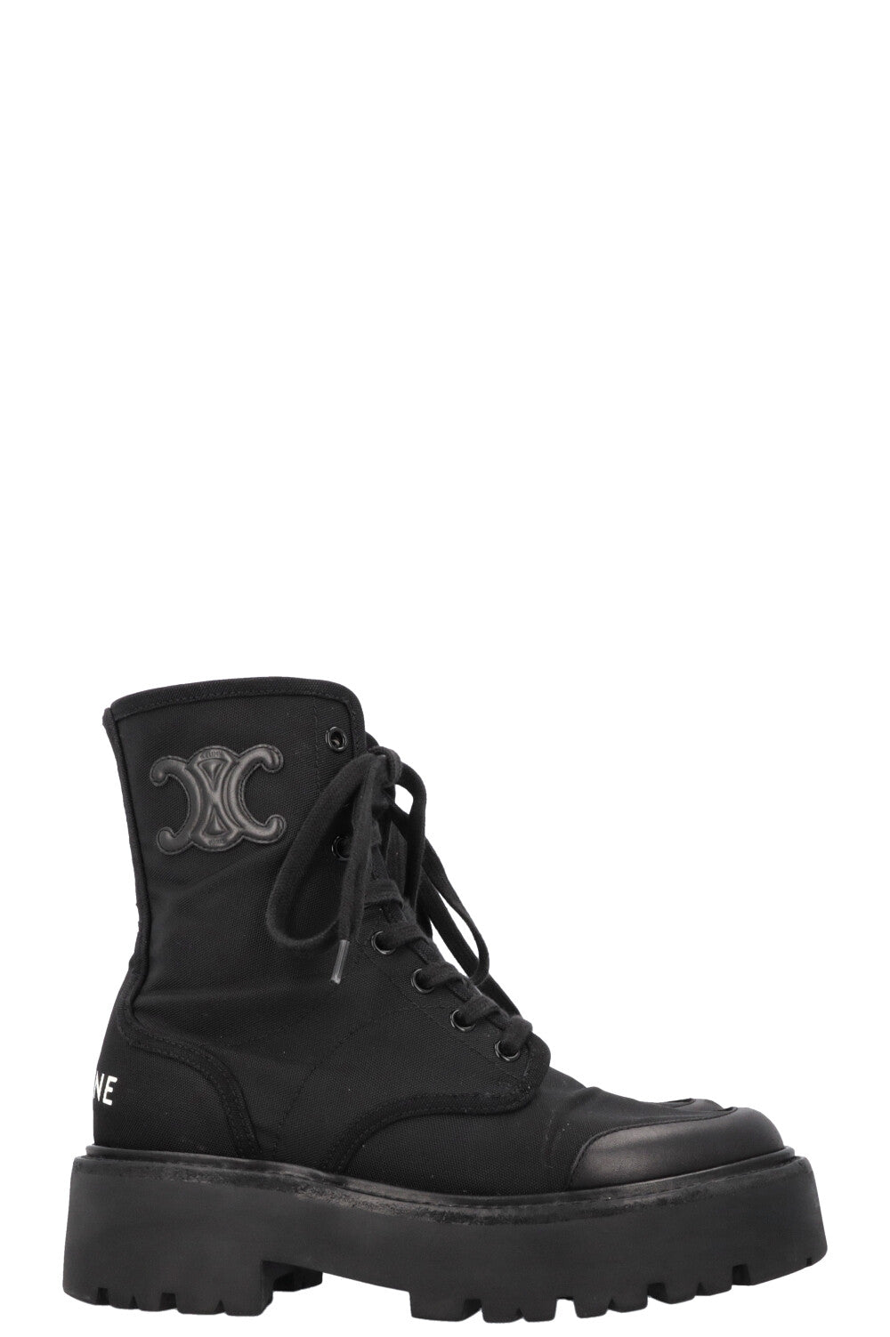 CELINE Triomphe Boots Nylon Black – REAWAKE - Main Image