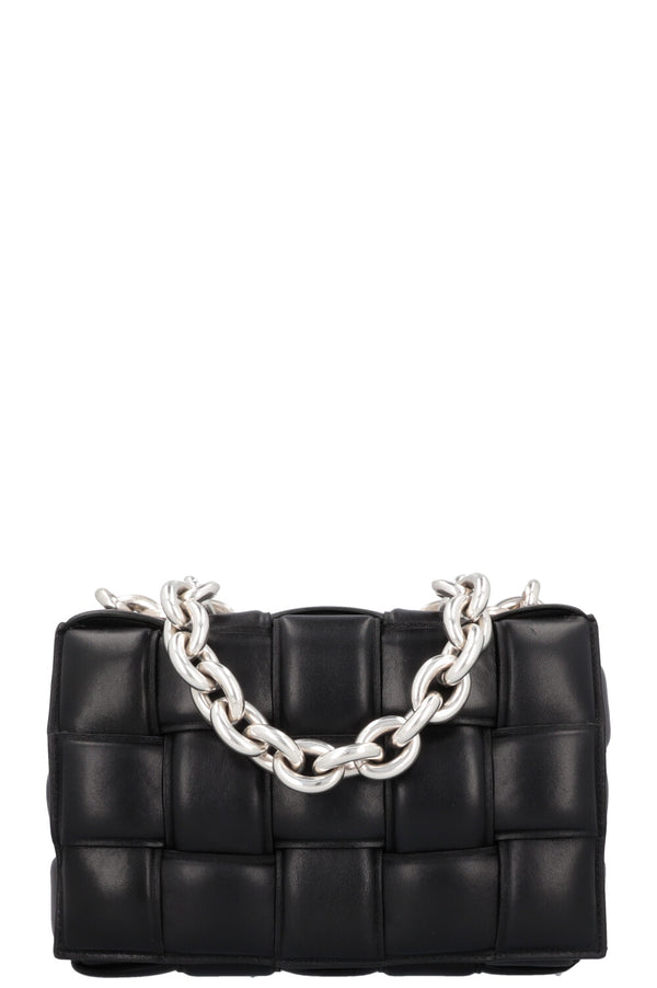 BOTTEGA VENETA Chain Cassette Bag Black Silver