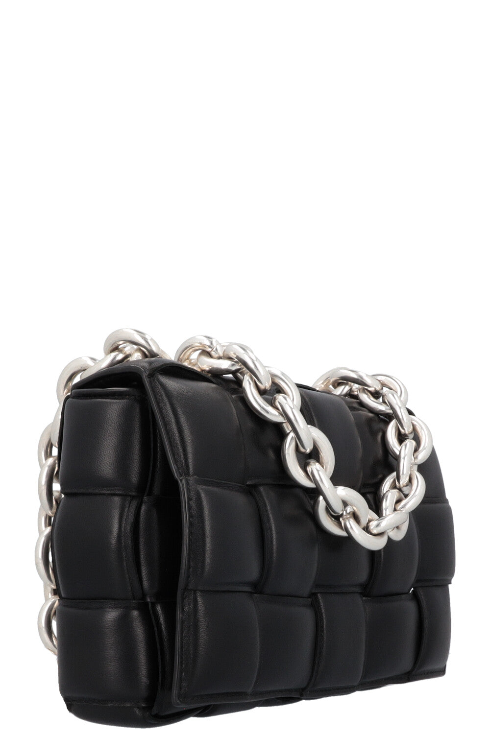 BOTTEGA VENETA Chain Cassette Bag Black Silver