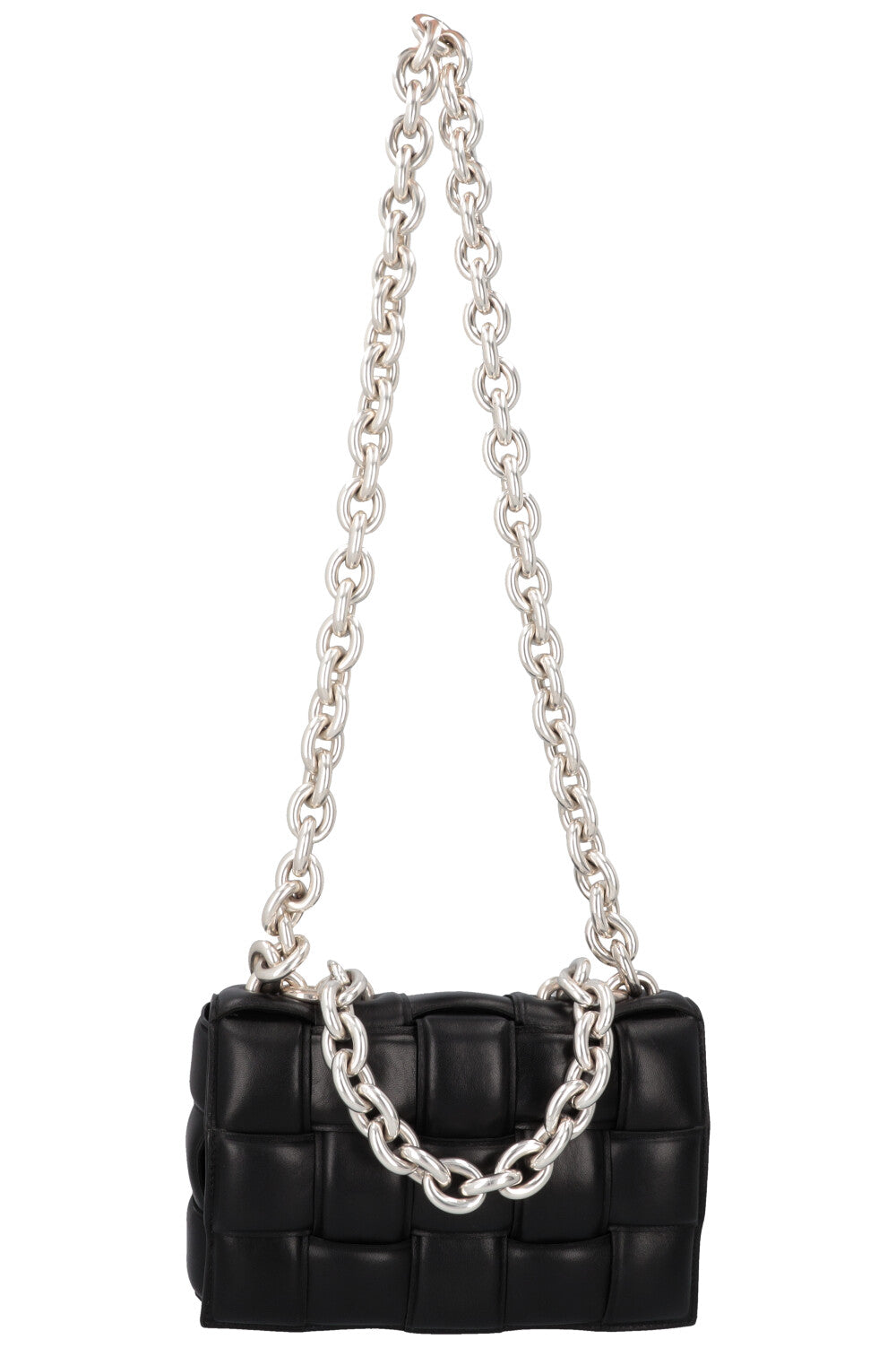 BOTTEGA VENETA Chain Cassette Bag Black Silver