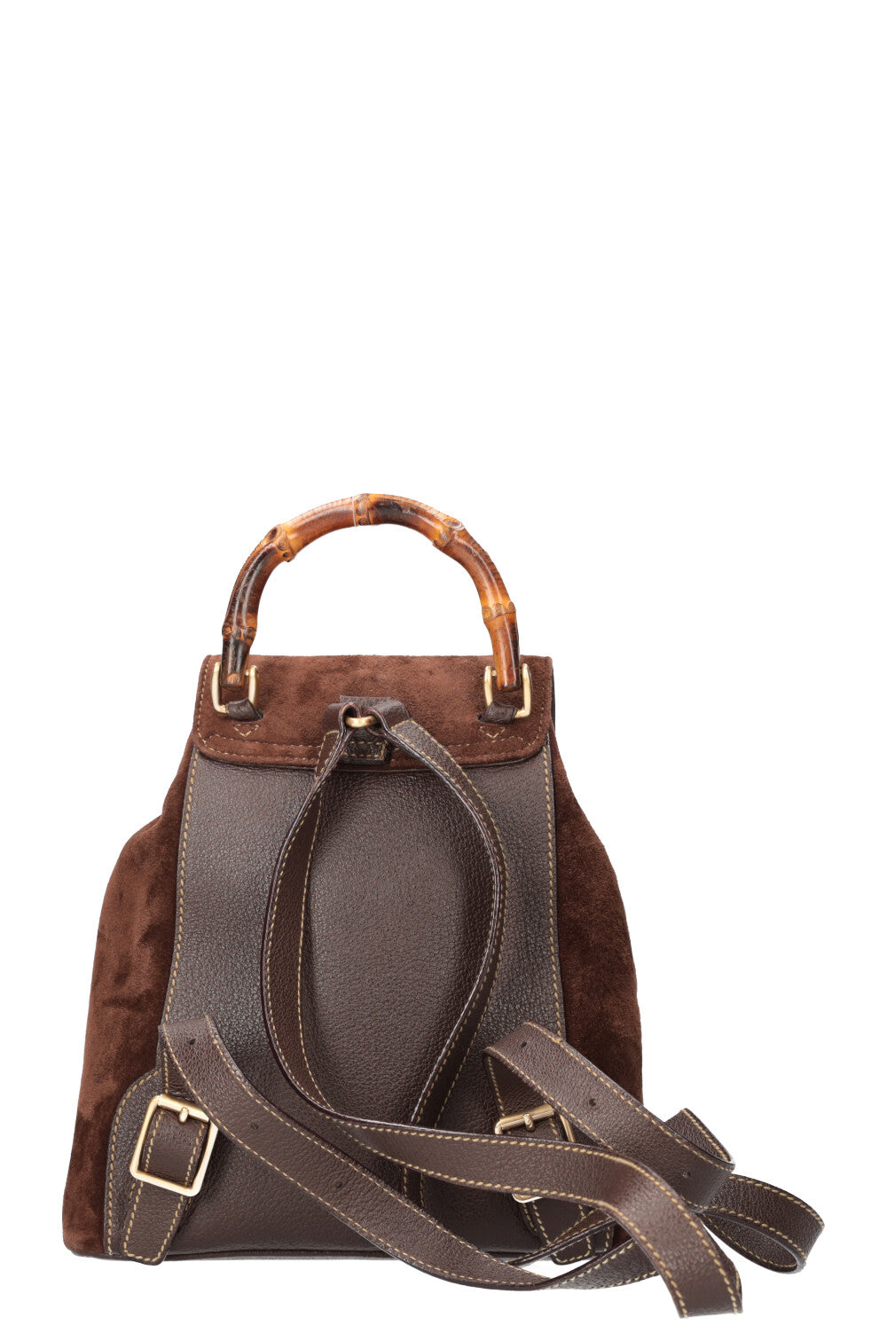バッグ GUCCI Bamboo Suede Mini Backpack Brown GUCCI Bamboo Backpack Suede – REAWAKE