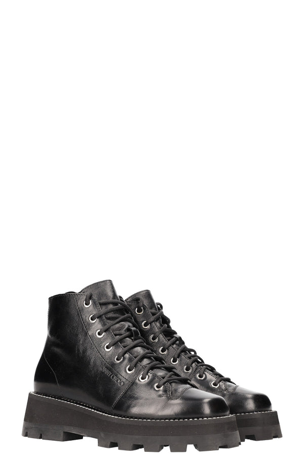 JIMMY CHOO Bottes Colby Cristaux Noir