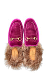 GUCCI Princetown Slippers Velvet Pink