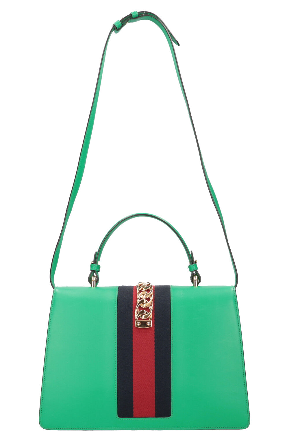 GUCCI Medium Sylvie Top Handle Bag Green