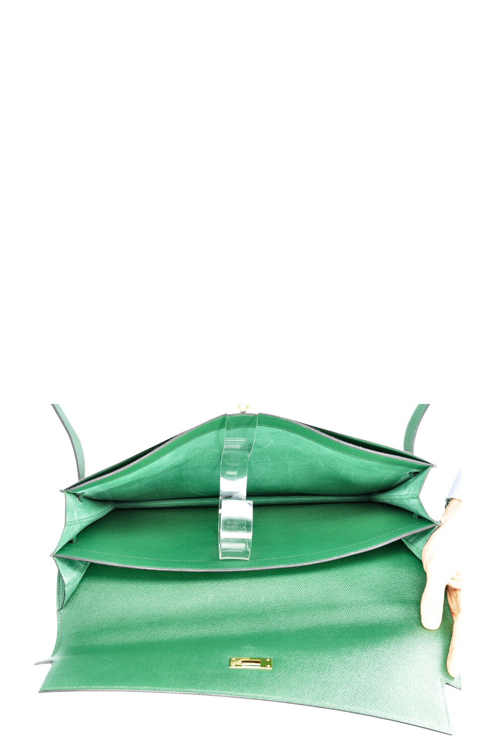 HERMÈS Kelly Depeche 38 Courchevel Green