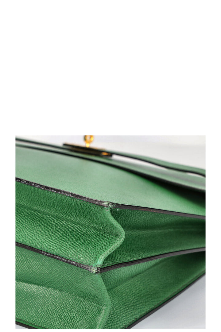 HERMÈS Kelly Depeche 38 Courchevel Green