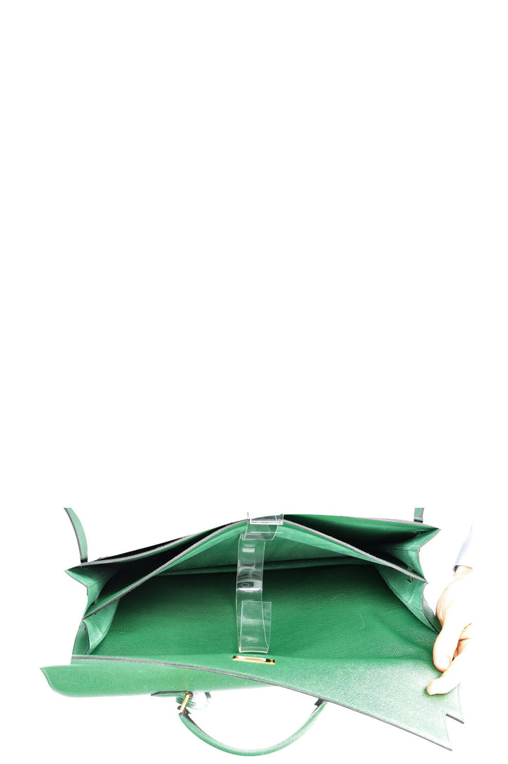 HERMÈS Kelly Depeche 38 Courchevel Green