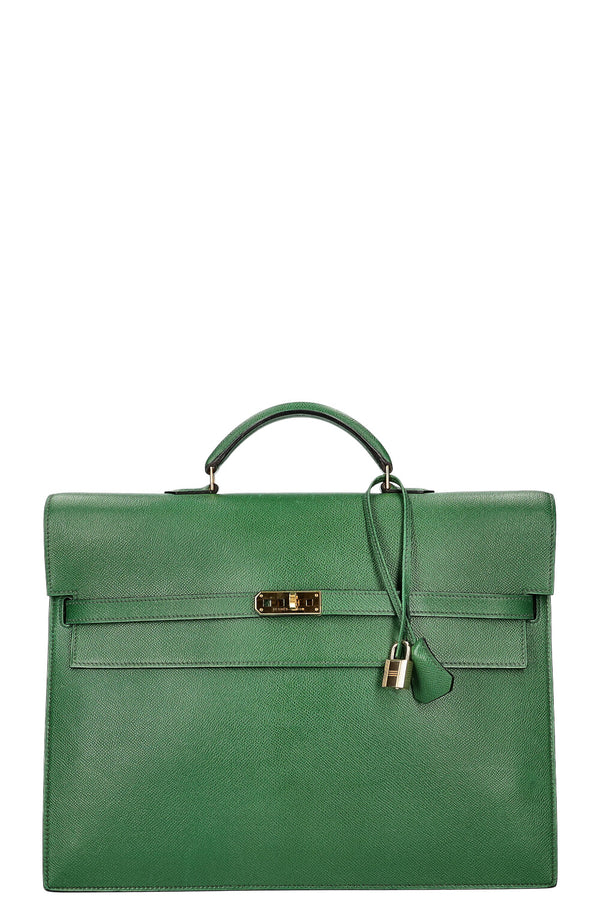 HERMÈS Kelly Depeche 38 Courchevel Green