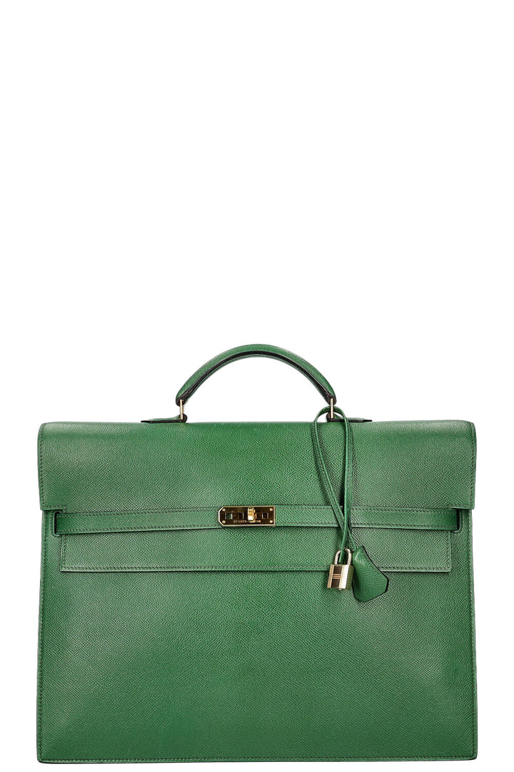 HERMÈS Kelly Depeche 38 Courchevel Green