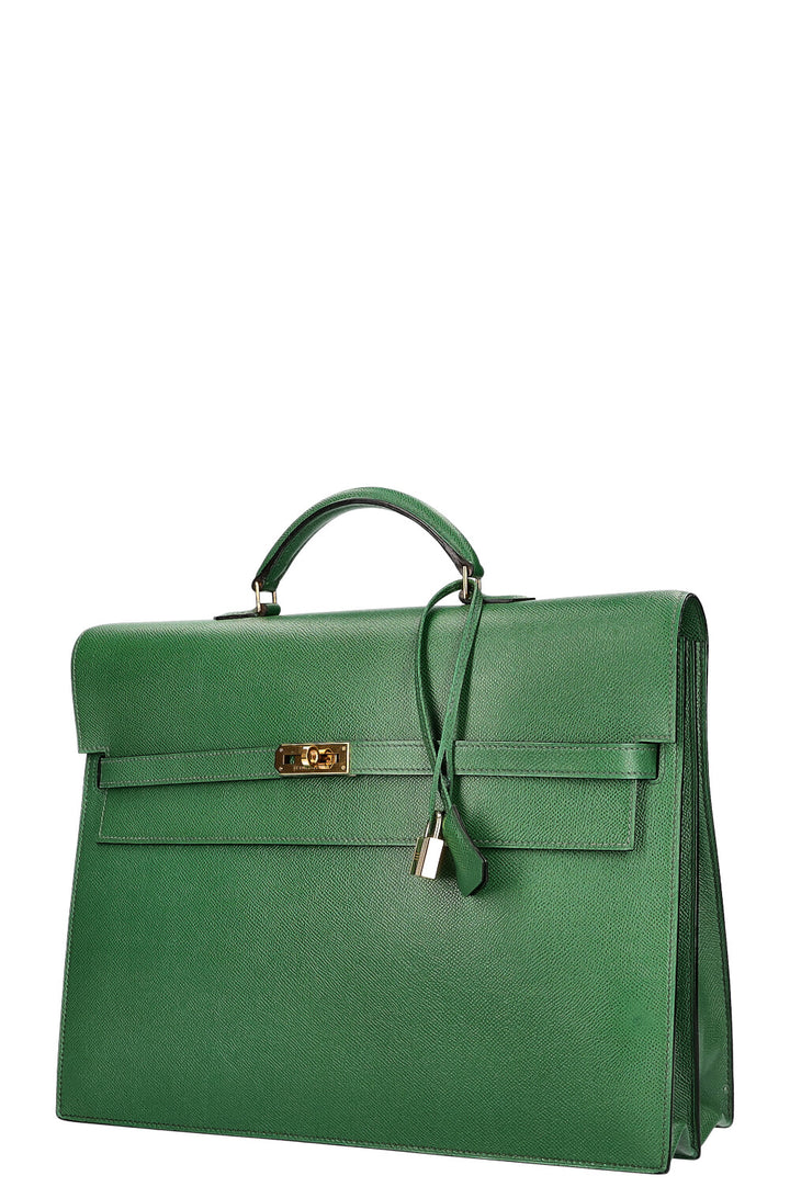 HERMÈS Kelly Depeche 38 Courchevel Green
