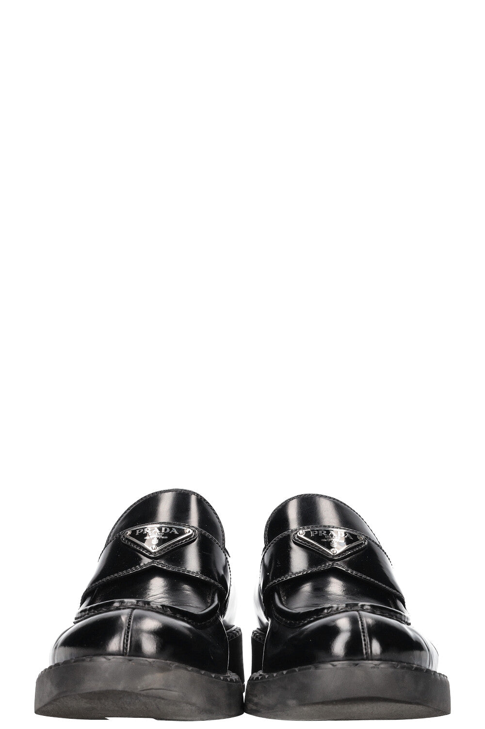 PRADA Logo Loafers Black