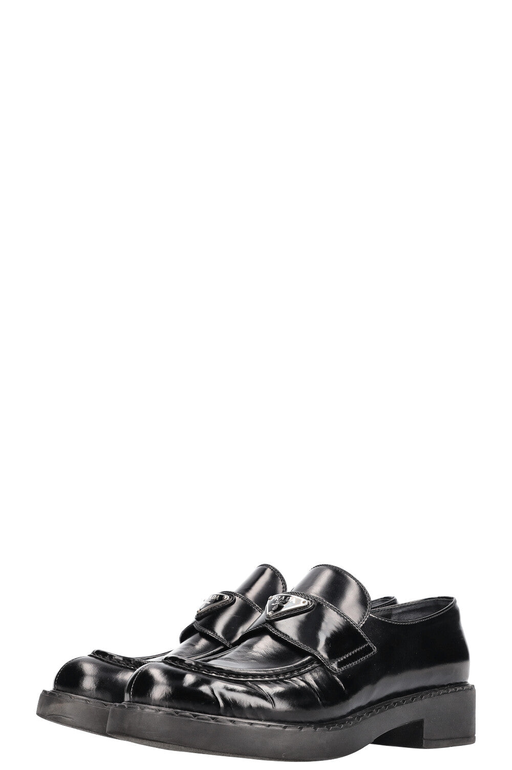 PRADA Logo Loafers Black