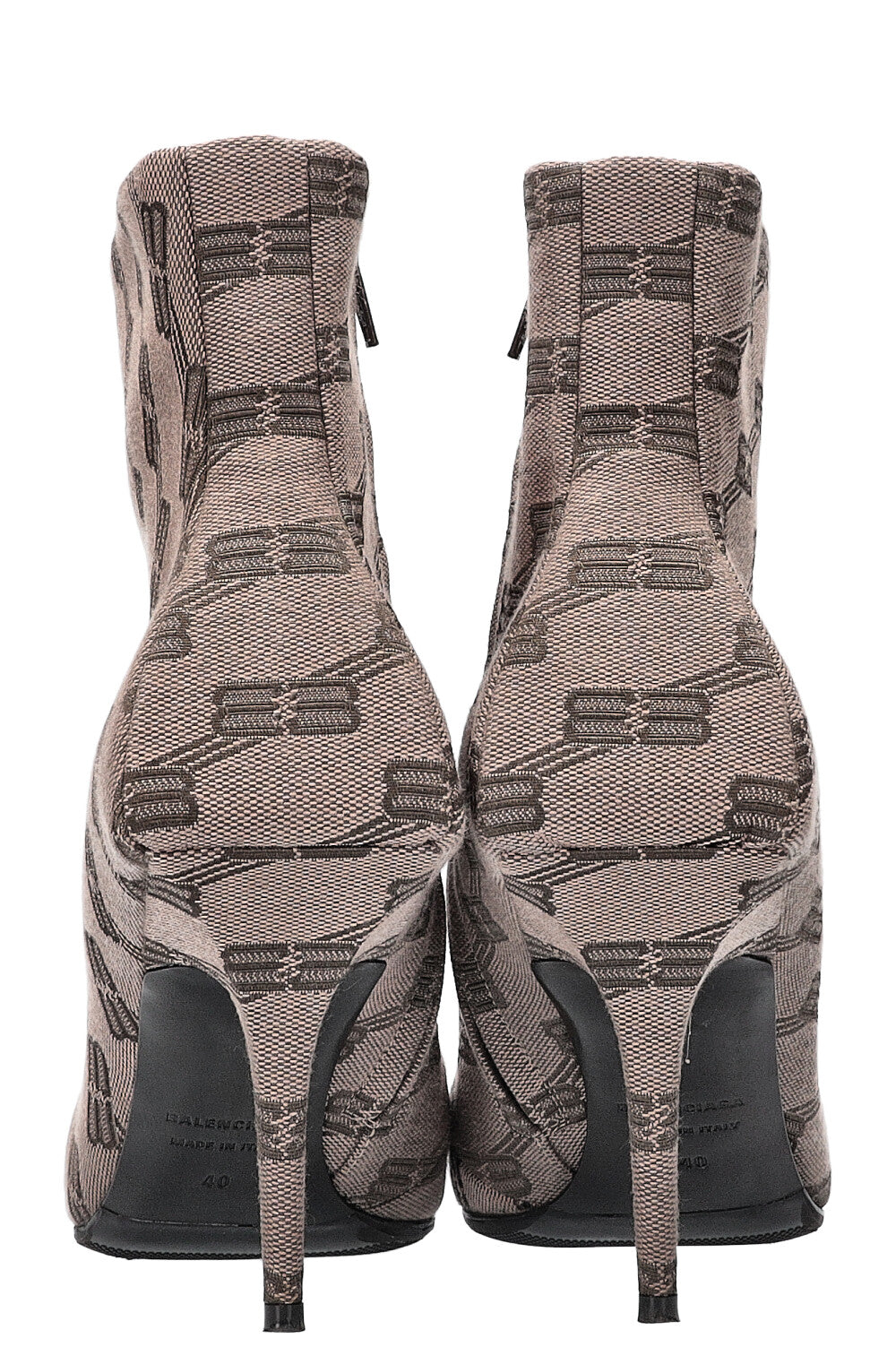 【BALENCIAGA】BIG Sale★KNIFE JACQUARD MONOGRAM  ブーツ Balenciaga So Knife Logo Jacquard Bootie Size 39 Square BB