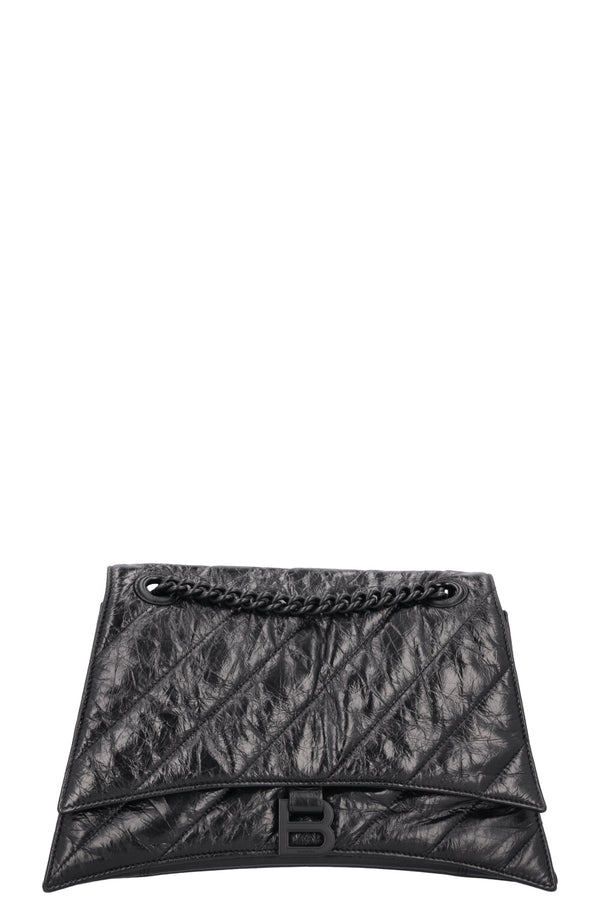 BALENCIAGA Crush Medium Chain Bag Black