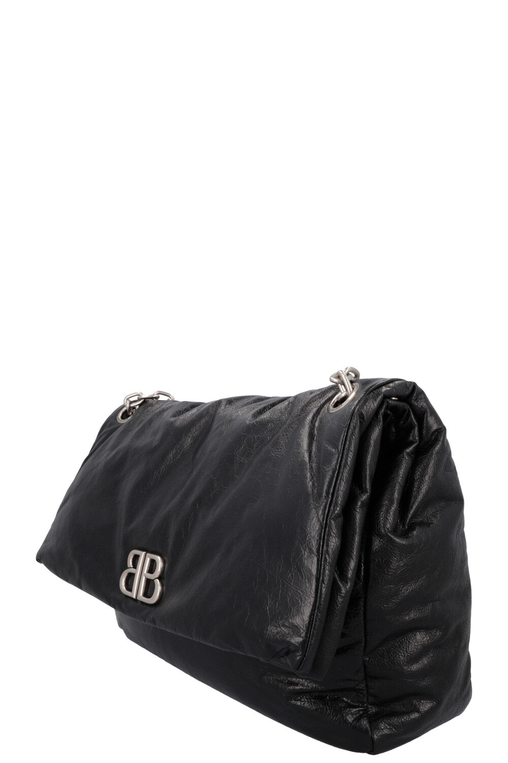 BALENCIAGA Large Monaco Bag Leather Black