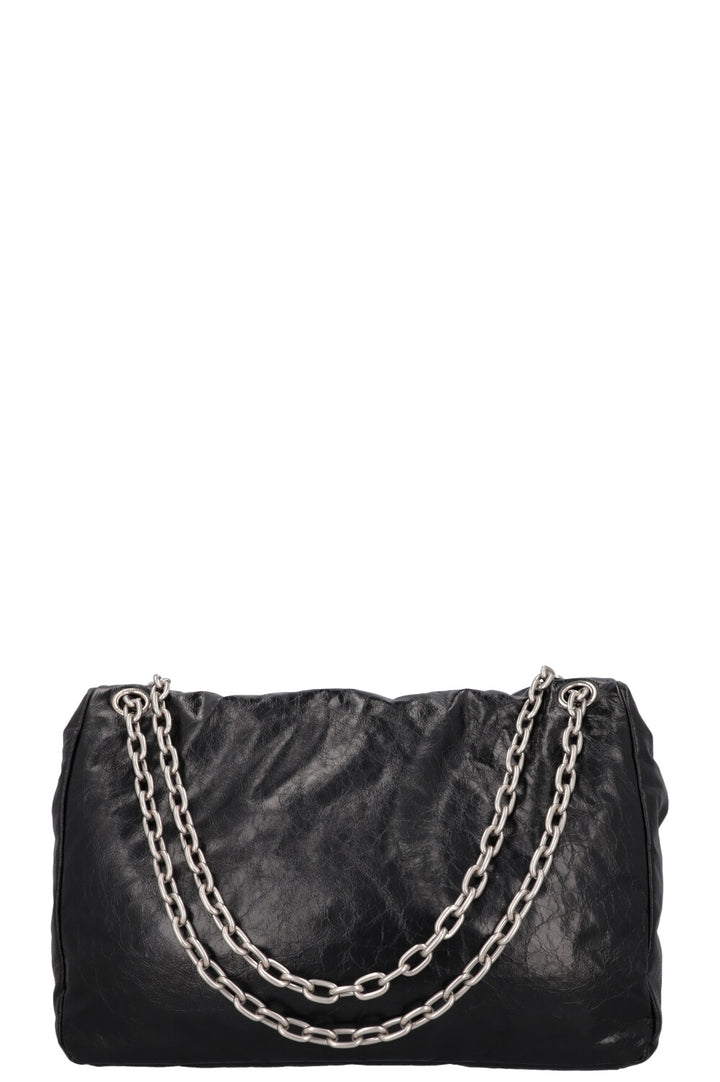 BALENCIAGA Large Monaco Bag Leather Black