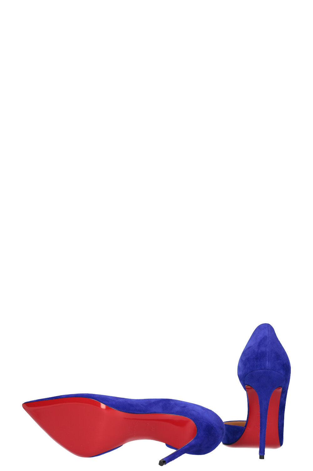 CHRISTIAN LOUBOUTIN Escarpins Iriza Daim Bleu Cobalt